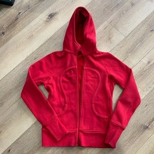 Lululemon red scuba hoodie size 8